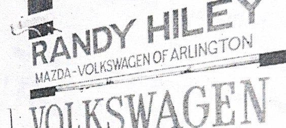 Randy Hiley Mazda-Volkswagen of Arlington sign